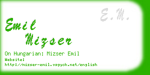 emil mizser business card